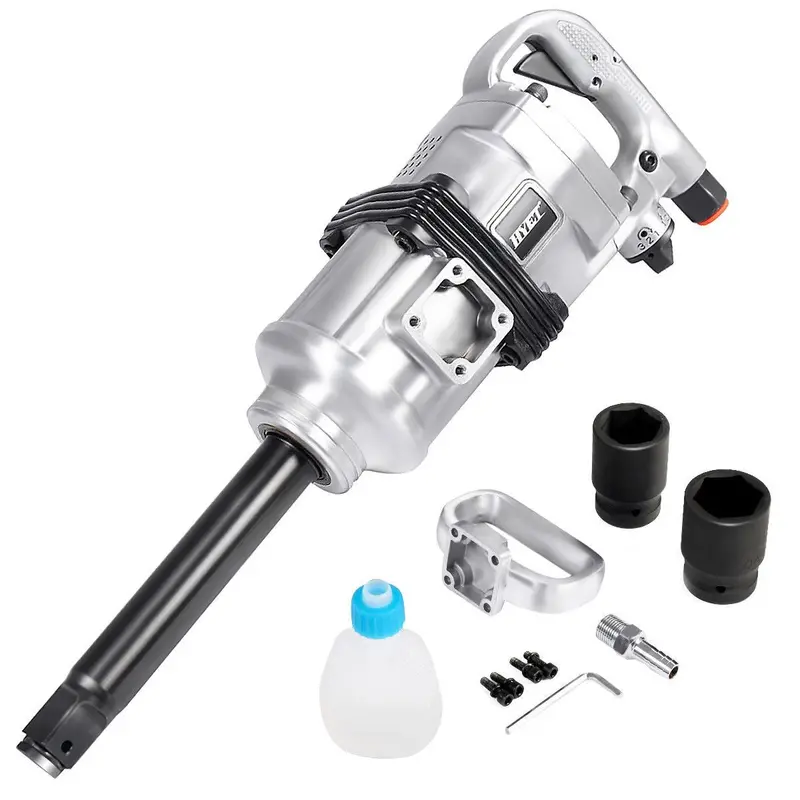 1-Inch Pneumatic Air Impact Wrench – Long-Shank Commercial-Grade Tool With Case 1