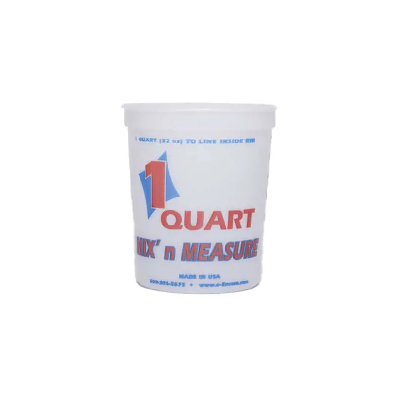 1-Quart Graduated Plastic Mixing Bucket For Resin Blending 1