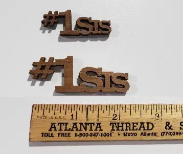 #1 Sis Bubble-Style Peel-And-Stick Decal 1