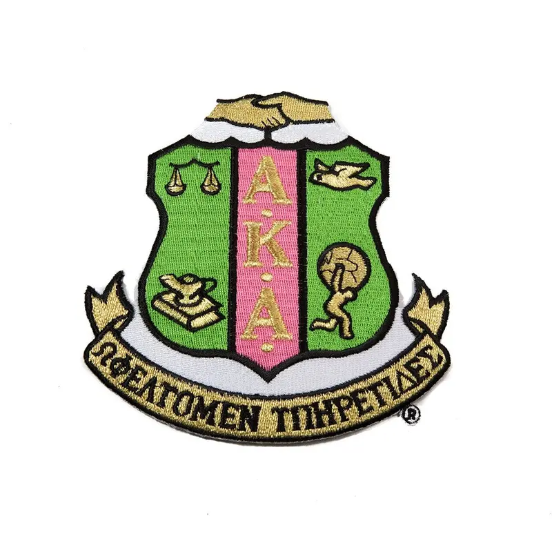 10-Inch Alpha Kappa Alpha Shield Embroidered Patch – Official Motif 1