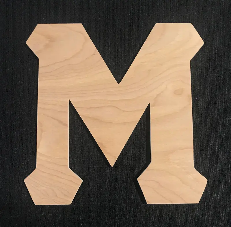 10-Inch Mu Or M Letter Wall Decor – Bold Greek Alphabet Piece 1
