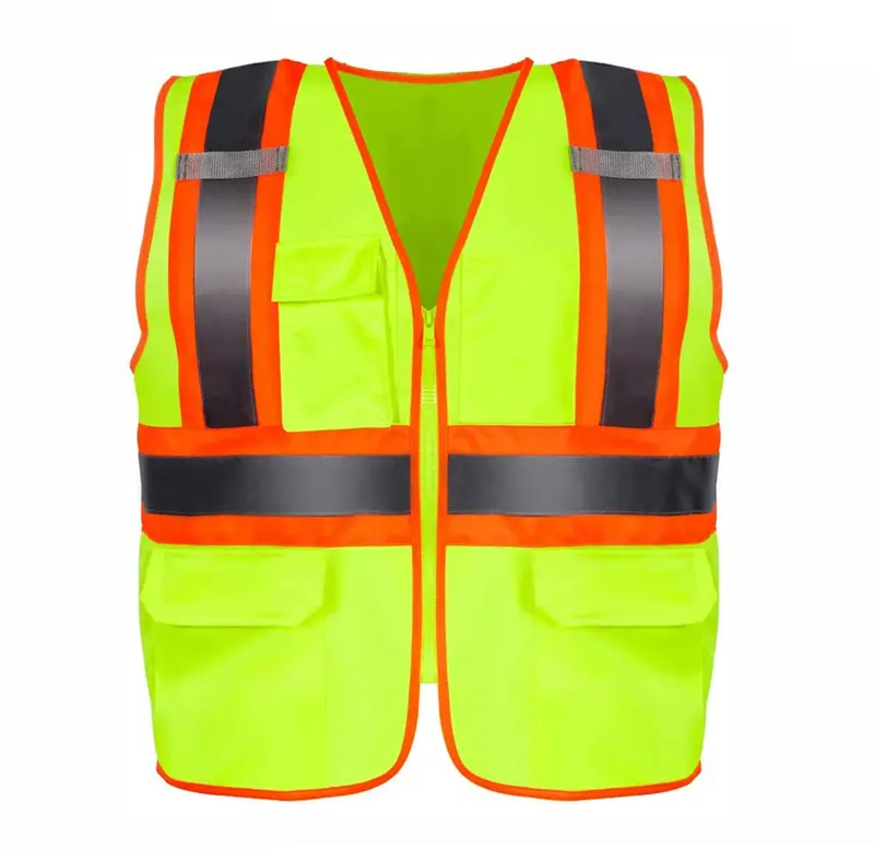 10-Pack High-Visibility Safety Vest – Reflective Ansi-Class 2 Construction & Security Vest Set 1