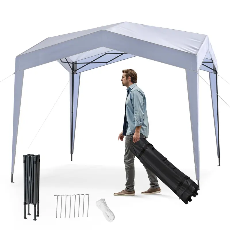 10×10 Ft Heavy-Duty Gazebo – Quick-Setup Outdoor Shelter With Elevated Canopy Height For Extra Headroom 1