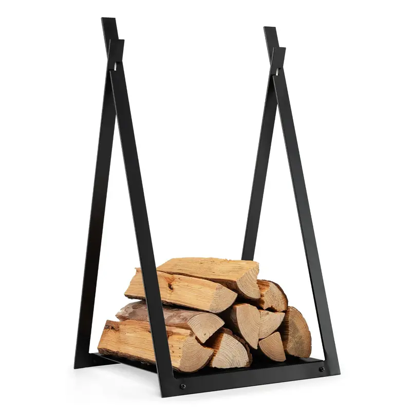 16-Inch Triangle Firewood Rack – Compact Raised-Base Log Holder For Patios And Small Outdoor Spaces 1