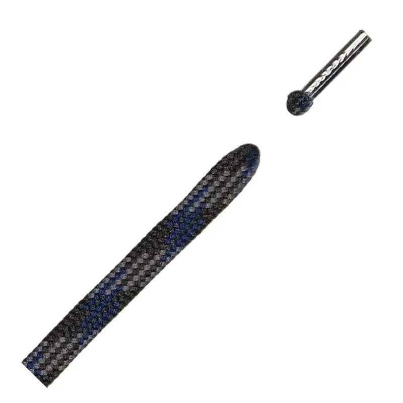 180Cm Semicircular Boot Laces (7Mm) – Grey/Blue Fleck 1