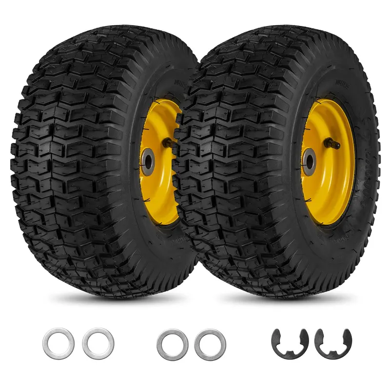 2-Pack 15 X 6.00-6 Tube-Type Tires & Wheels – Durable Off-Road Compatible Set 1