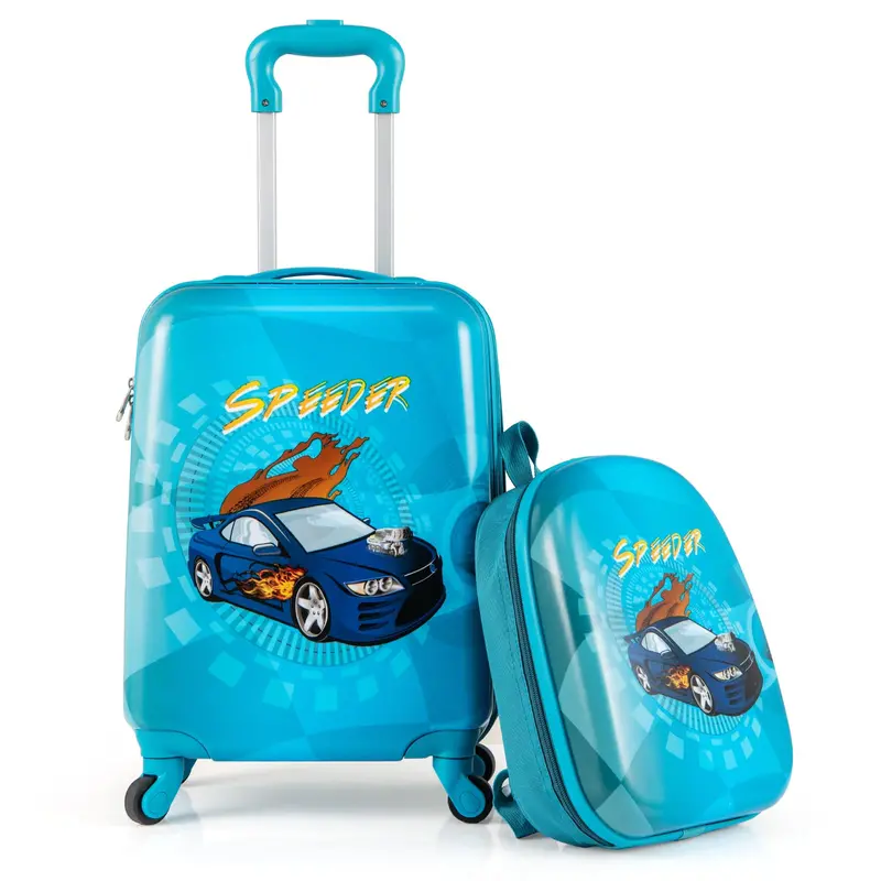2-Piece Kids Luggage Set – Navy Spinner Suitcases For Young Travelers (Boys & Girls) 1