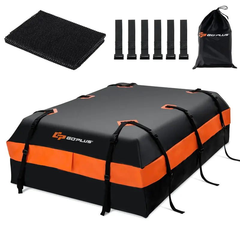21-Cubic-Foot Waterproof Rooftop Cargo Bag – Universal Soft Roof Carrier For Vehicles With Or Without Rails 1
