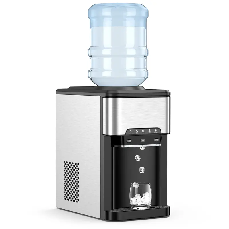 3-In-1 Countertop Water Dispenser – Hot/Cold/Ice Combo Unit With Top-Loading 5-Gallon Tank 1