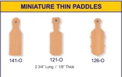 3-Inch Mini Slim Wooden Paddles 1