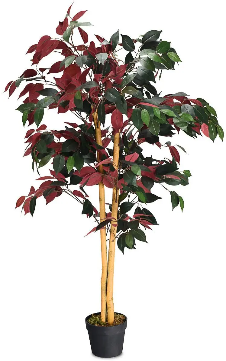 4-Foot Artificial Bamboo Tree – Realistic Silk Foliage In Nursery Pot For Home Or Office 1
