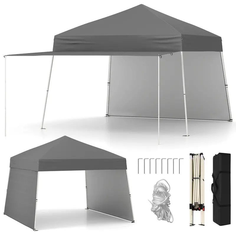 9.2×14 Ft Pop-Up Canopy – Upf50+ Sun-Protective Outdoor Shelter With Two Removable Sidewalls & Adjustable Legs 1