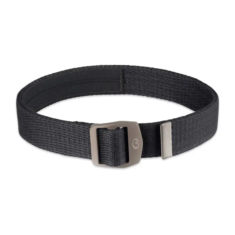 Adjustable Travel Money Belt – Slim Black Waist Pouch 1
