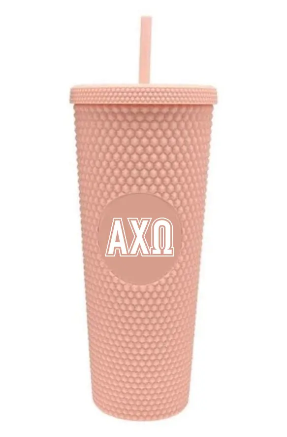 Alpha Chi Omega Sleek Studded Thermal Tumbler 1
