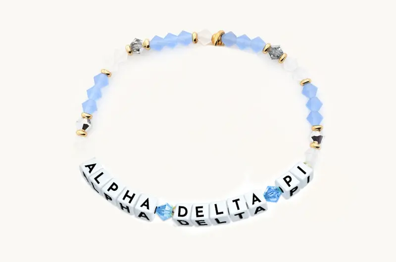 Alpha Delta Pi Beaded Name Bracelet – Minimalist Sorority Bracelet 1