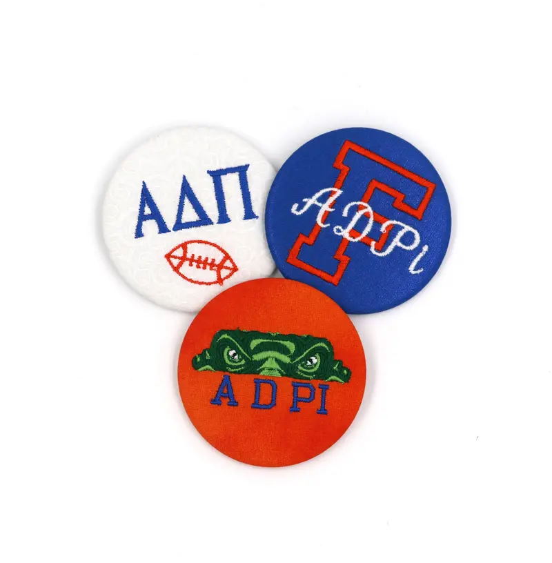 Alpha Delta Pi Embroidered Game Day Button Set