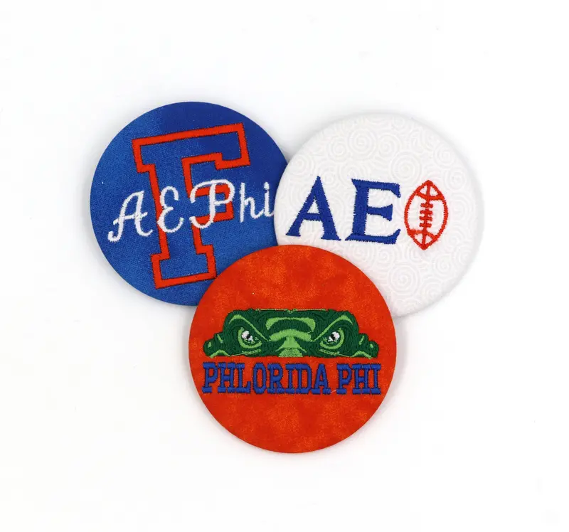 Alpha Epsilon Phi Dual-Design Embroidered Game Day Button Set
