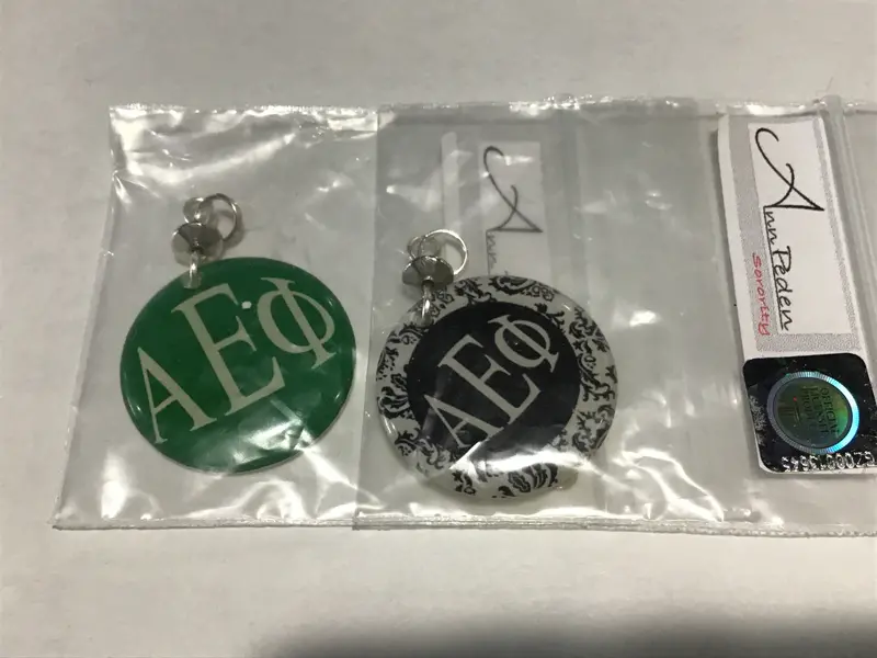 Alpha Epsilon Phi Greek Letter Charm – Minimalist Sorority Jewelry 1