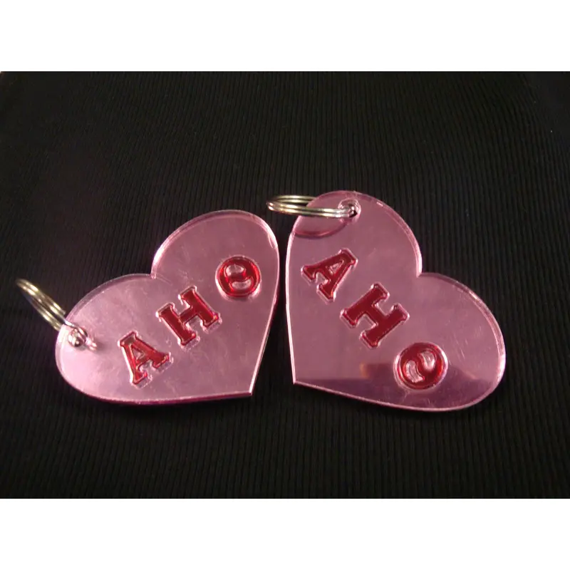 Alpha Eta Theta Heart-Shaped Keychain 1