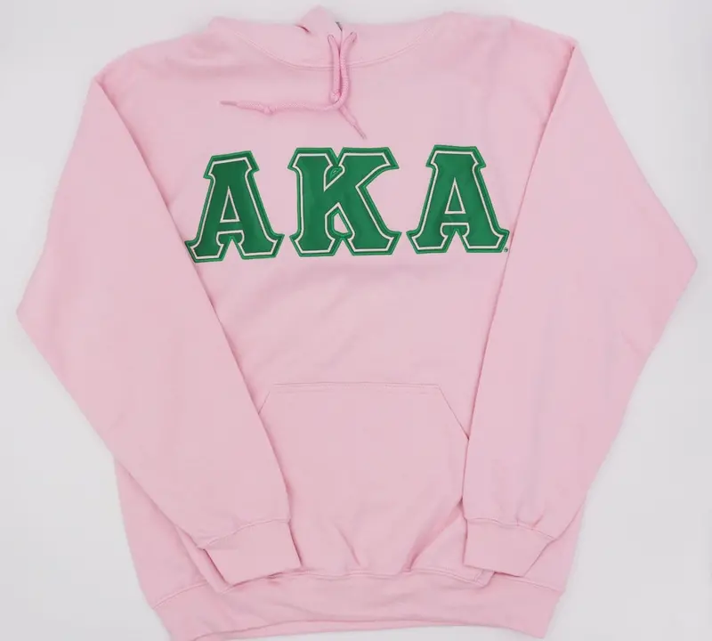 Alpha Kappa Alpha Satin-Stitch Embroidered Hoodie – Premium Cotton Blend 1