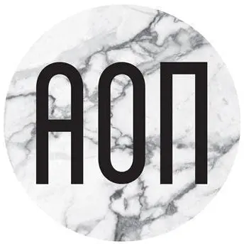 Alpha Omicron Pi Marble-Finish Bumper Sticker (Clearance) 1