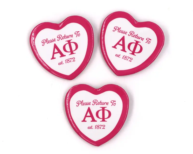 Alpha Phi Heart Button – Distinctive Greek Letter Artwork 1