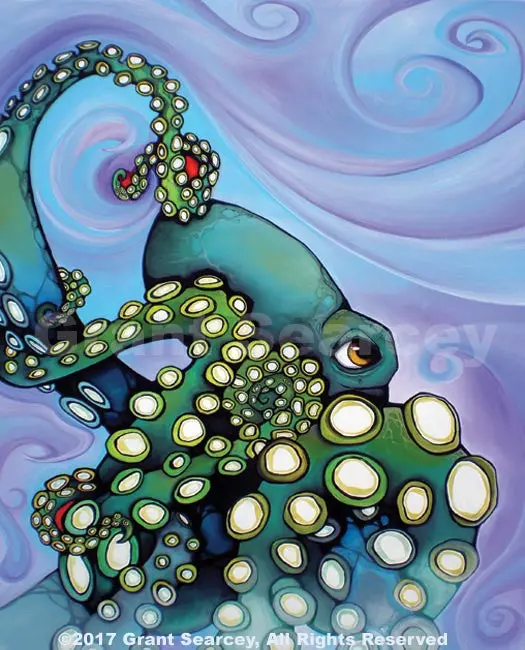 Angel Of The Deep – Ethereal Octopus Portrait 1