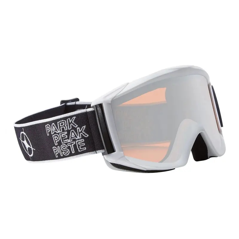 Apollo Ski Goggles – White Frame With Silver Mirror Lens 1