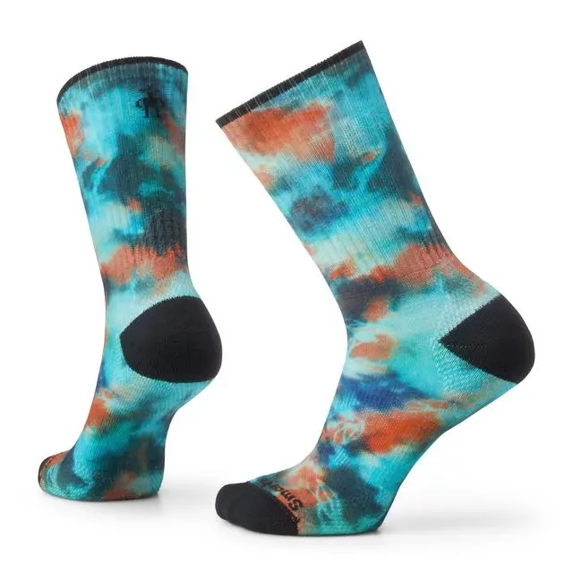 Athletic Crew Socks – Far-Out Tie-Dye Design With Targeted Cushioning 1