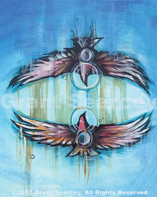 Avian Reflections – Abstract Flight Painting 1