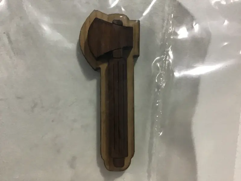 Axe-Shaped Wooden Backing Symbol 1