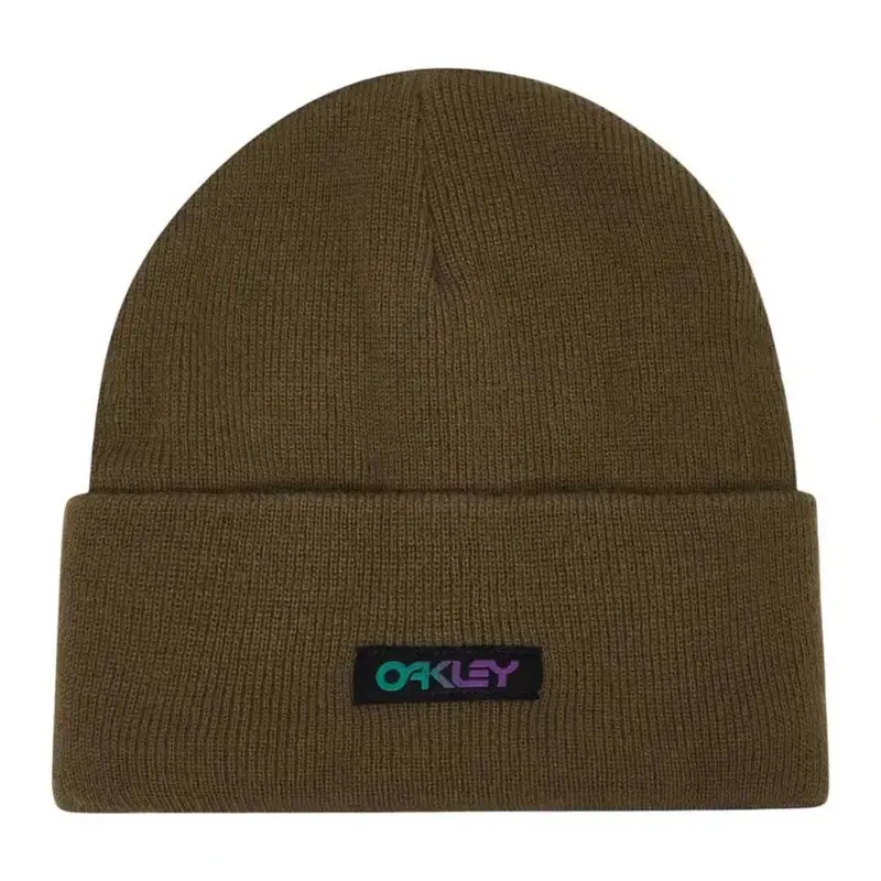 B1B Gradient Patch Beanie – Color-Blocked Wool-Blend Headwear 1