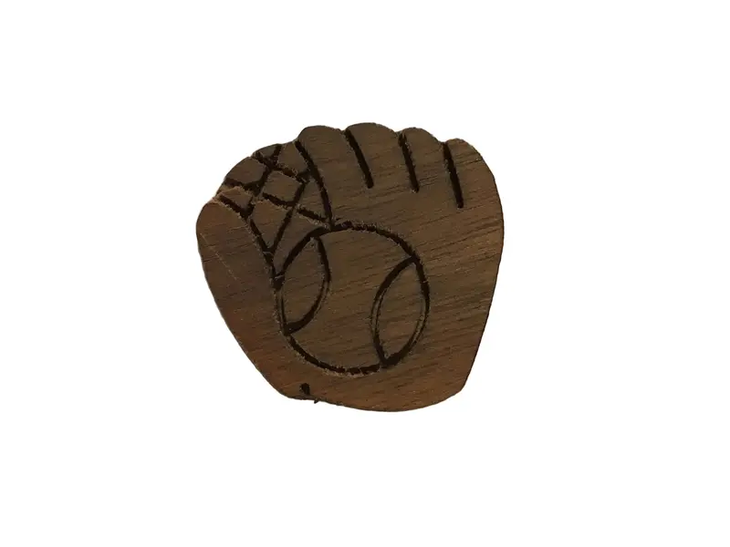 Baseball Glove Mini Wooden Icon 1