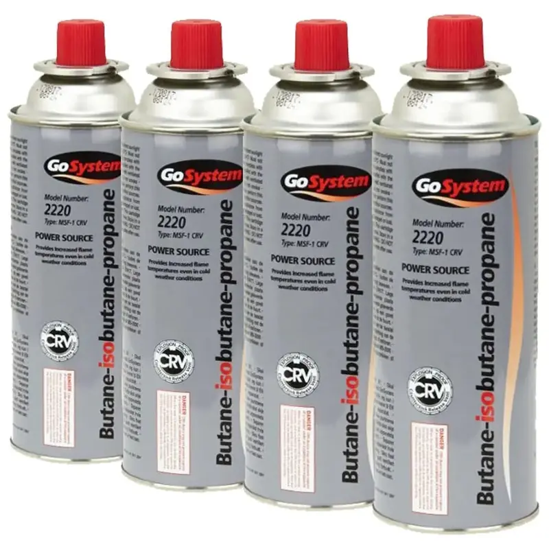 Bayonet-Style Butane Gas Canisters – 227G, Pack Of 4 1