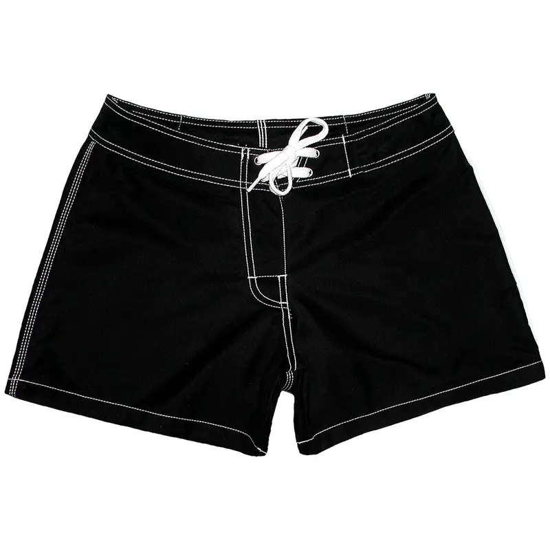Black-And-White Women’S Non-Elastic Board Shorts – Regular Rise, Short Length 1