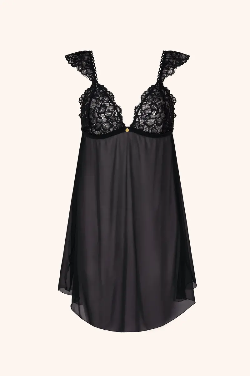 Black Silk Slip Dress 1