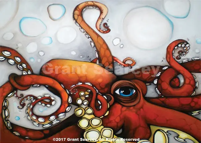 Blue-Eyed Octopus Illustration 1