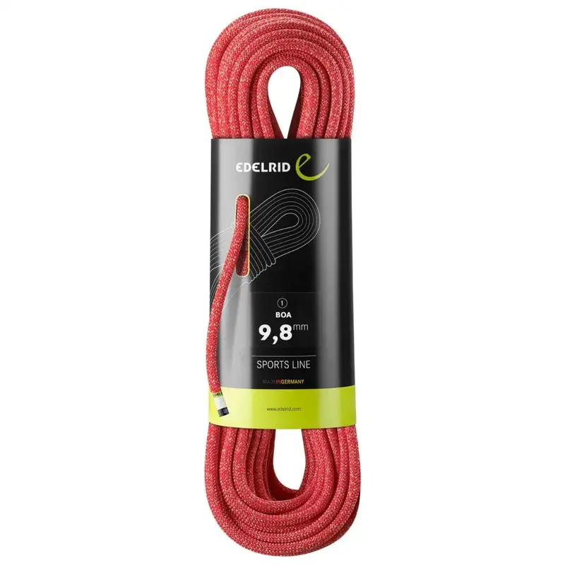 Boa 9.8 Mm Dynamic Climbing Rope – Red, 50 Metres 1