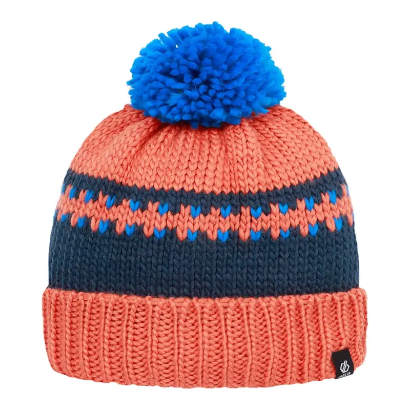 Boffin Wool-Blend Bobble Hat – Orange Rust 1
