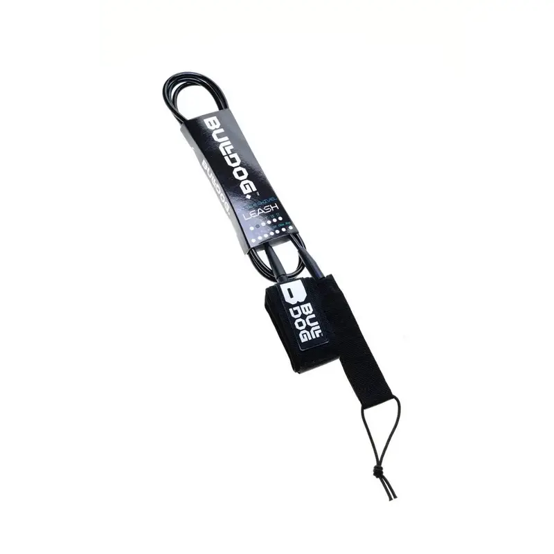 Bulldog 7-Foot Premium Ankle Leash – Black/White 1