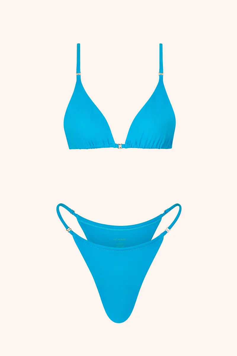 Cerulean Triangle Bikini Top With Matching Bottoms 1