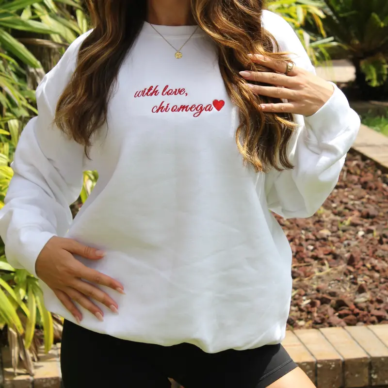 Chi Omega Affectionate Fit Crewneck Sweatshirt 1