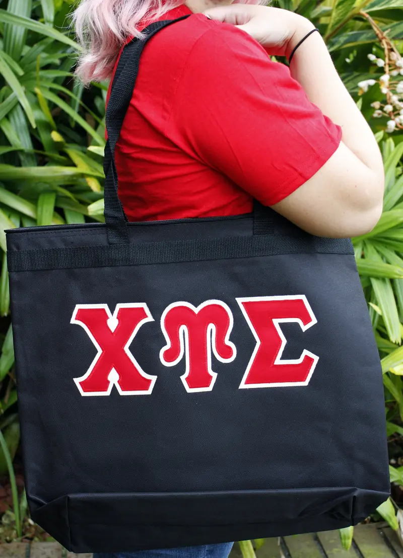 Chi Upsilon Sigma Greek Letter Tote Bag 1