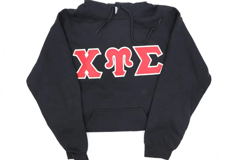 Chi Upsilon Sigma Satin-Stitch Embroidered Hoodie 1