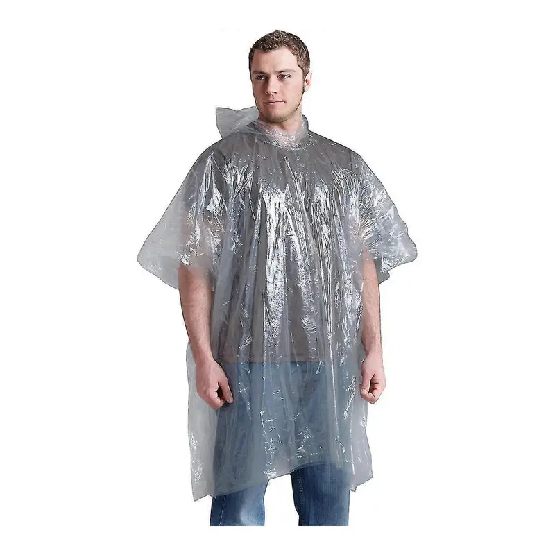 Clear Emergency Rain Poncho – Compact & Lightweight 1