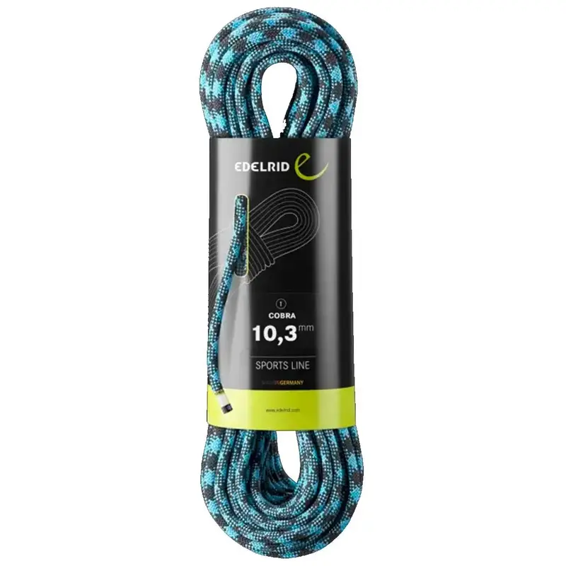 Cobra 10.3Mm Dynamic Climbing Rope – 40-Meter Length, Blue/Black 1