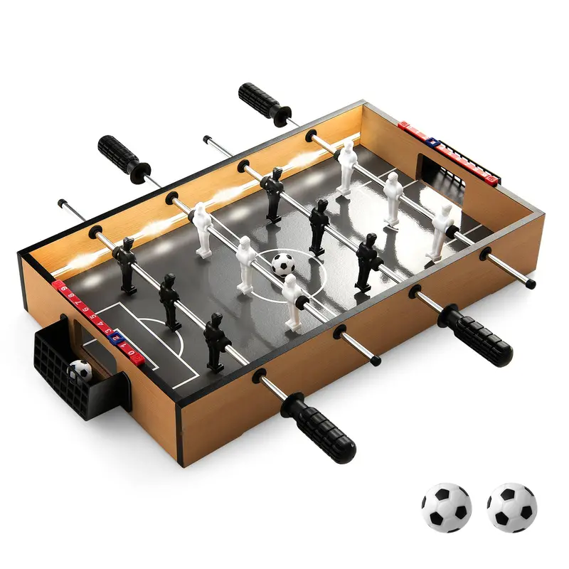 Compact 20-Inch Foosball Table With Led Lighting, Dual Footballs, And Non-Slip Handles 1