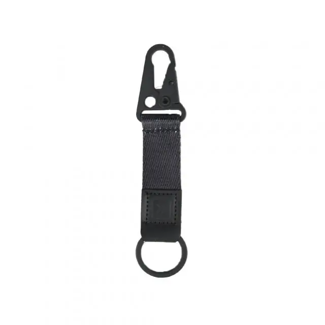 Compact Black Keychain Clip With Carabiner Hook 1
