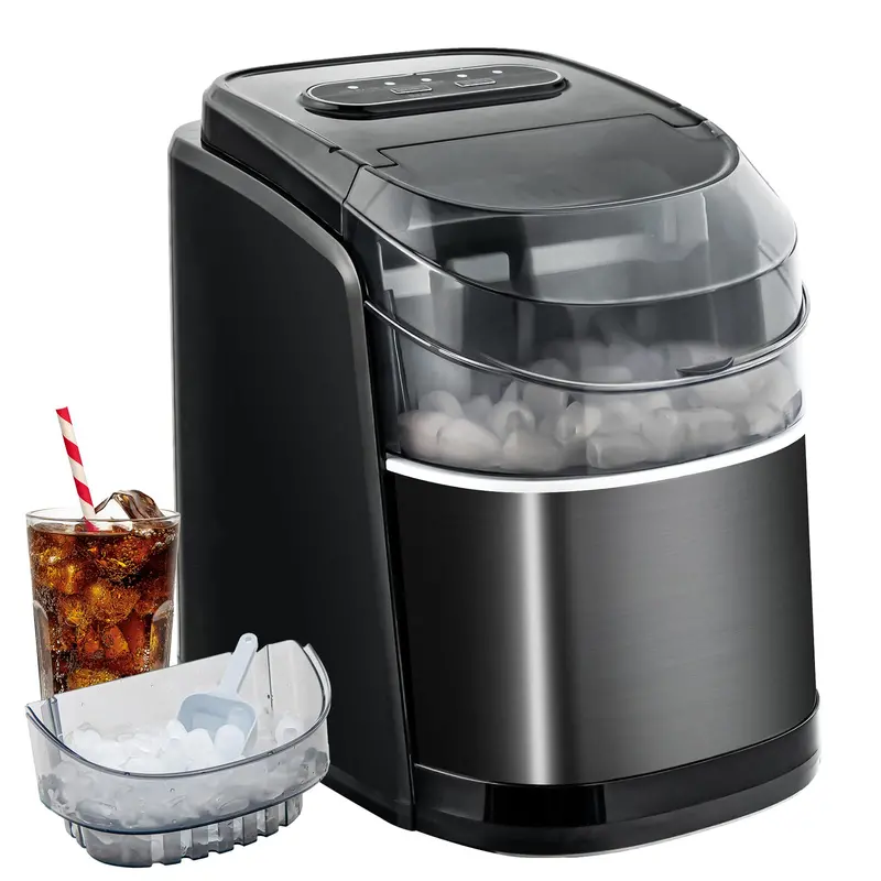 Compact Countertop Ice Maker – 26.5 Lbs/Day Output, 9 Ice Cubes In 6 Minutes, Slim Design With Auto-Clean Cycle 1
