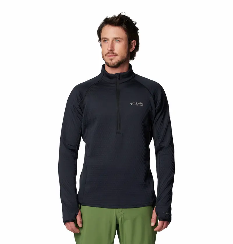 Crystal Leaf Men'S Omni-Heat Helix Half-Zip Fleece Jacket 2